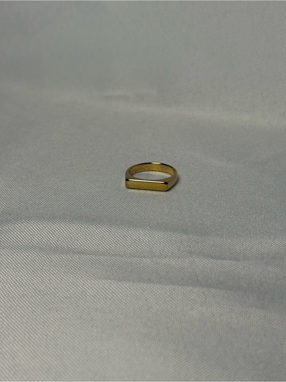 NEW Stainless Steel Gold-Tone Smooth Ring